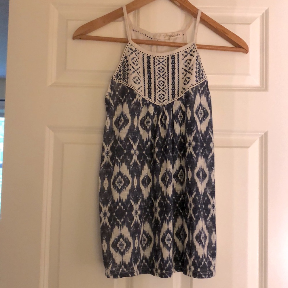 Navy and white tank top